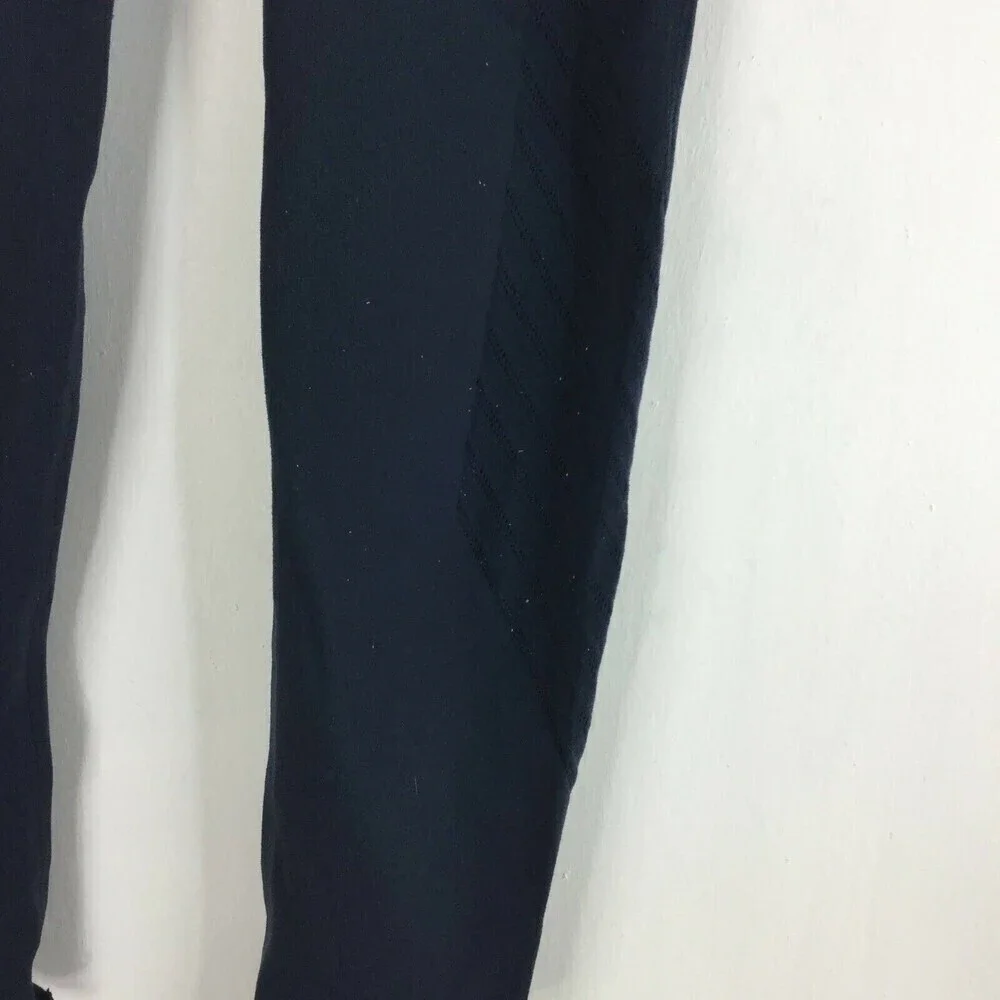 Lululemon Enlighten Crop seamless Yoga Activewear Stretch Blue Leggings Size Sm